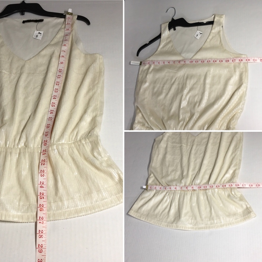 New the Limited women sequins peplum top SZ M F - Picture 2 of 8